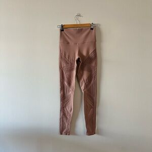 ALO Yoga High Waist Ultimate Mesh Leggings Pink Tan S Rosewater?